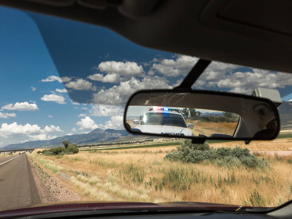 Getting Pulled Over Rear View Mirror